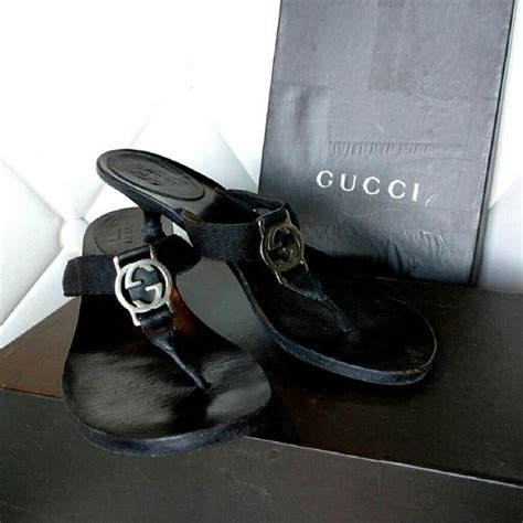 gucci kitten heel sandals|brown kitten heel flip flops.